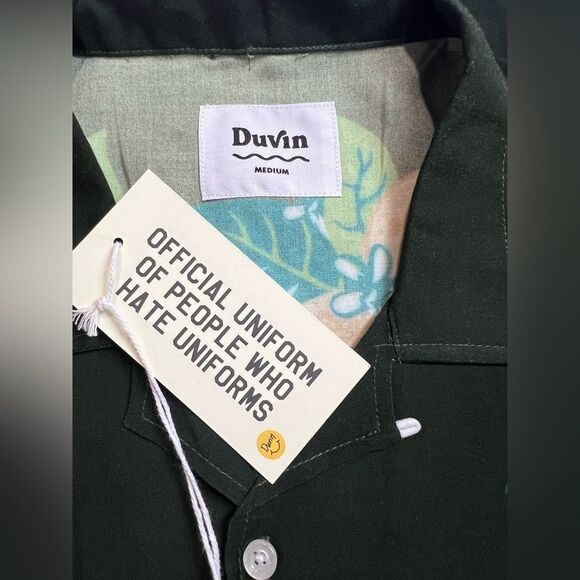 NWT Duvin Tropical Orange Hula Girl and Crocodile Button Up Shirt Medium - Picture 6 of 11